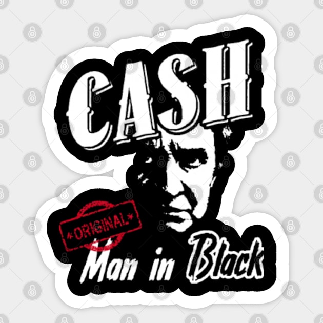 Cash Johnny Biography Sticker by Gianna Bautista Art